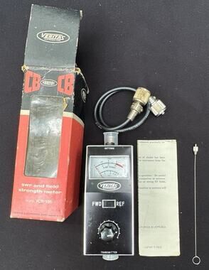 Veritas Electronics SWR & % REF POWER INDICATOR Meter VCB-186 MIB -A77
